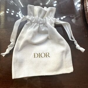 Authentic Dior woven cloth pouch